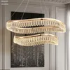 Modern Light Luxury Living Room LED Crystal Chandelier Scandinavian Minimalist Restaurant Chandelier Villa Home BedroomLighting