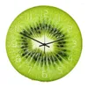 ساعات الحائط Kiwi ثمار أكريليك ساعة التصميم الحديث البرتقالي الجير بميلو زجاجة فاكهة الفاكهة الاستوائية ساعة لمطبخ ديكور المنزل