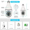 New New 3MP Wifi IP Surveillance Bulb Camera Outdoor 4X Digital Zoom AI Human Detect Wireless Monitor H.265 Audio Security CCTV Cam