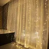 LED -strängar Julgardin Garland LED -lampor USB Fjärrkontroll Fairy Lights String Holiday Wedding Decoration For Bedroom Outdoor Home P230414