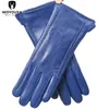 5本の指の手袋タッチスクリーンレザーグローブハイエンドレザーグローブ女性本物の革の冬の手袋を維持