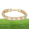 Vecalon Lovers Armband Princess cut 5A Mutil Zirkoon Cz Wit goud gevuld Kristal party bruiloft Armbanden voor vrouwen Jewelry1214379