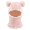 Berretti Cappelli Bambino Berretto e sciarpa con paraorecchie Bambini Ragazzi Ragazze Berretto caldo con pompon Inverno Bambino Cappello lavorato a maglia Sciarpa Cappuccio antivento Copricapo 231115