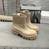 Raina Rain Boot Designer Shoe Women Rubber Booties Embossed Ankle Bots Platform Thick Bottom Rainboots