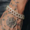 Collana a catena cubana in argento placcato oro largo 16 mm con diamanti baguette Collana a maglie cubana con moissanite Vvs per uomo