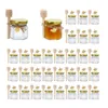 Bottles Jars 15 oz Hexagon Mini Glass Jar with Wood Dipper Gold Lid Bee Pendant Jute Rope Small Containers for Jam Candies Honey Bab 230414