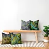 Pillow 4pcs Encrypted Linen Throw Cover Set Of 4 Dream Forest Printed Pillowcase Home Decoration Almofadas Decorativas