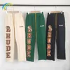 Jeans voor heren Zwart Groen Abrikoos Rhude Joggingbroek Heren Dames 1 Losse handdoek Geborduurde casual broek Jogger Broek met meerdere zakken 231117