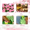 Other Toys 2138pcs DIY Discoloration Cherry Blossom Flower Pink Tree House Train Assembly Building Blocks Classic Model Bricks Sets Kid 231116