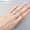 Anneaux de mariage Tianyu Gems 6 5mm Forme de coeur Diamants Or pour femmes 14k 18k PT950 Bague D VVS Pierres précieuses Fine Jewelry 231117