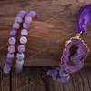 RH Fashion Boheemse sieraden Semi Precious Stones geknoopte Druzy Stone Links Tassel kettingen voor vrouwen Boho ketting mode juwelenjuwelse Boheemse kettingen