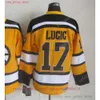 Film CCM Vintage Hockey sur glace''nHl'' 33 Zdeno Chara Maillots cousus 24 Terry O'reilly 17 Milan Lucic Jersey Noir Blanc 75e Jaune Hommes Rétro