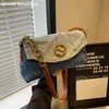 Sacs de soirée Sacs à bandoulière en tissu Denim de qualité pour femmes motif diamant grande capacité rabat chaîne sac à bandoulière sacs à main de luxe Designer 231117