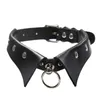 Stage Wear Dance accessories Sweet Cool Torques Necklace Gothic PU Leather Chain Choker Collar Necklace