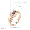 Bague solitaire JULYDREAM lisse couleur or 585 pour femmes, bagues assorties géométriques en Zircon violet, Design creux, bijoux de fête, accessoires Vintage 231117