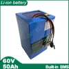 60v 50ah 150a li ion com carregador bateria de polímero de lítio perfeito para 8000w quadriciclo triciclo motocicleta e-bike scooter