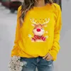 Capuz feminino Roupas de Natal Autumn Women Elk Print Hoody Sweatshirt