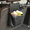 Accessoires intérieurs suspendus voiture poubelle organisateur de stockage sac pliable étanche avec crochets Auto