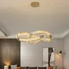 Nowoczesny salon luksusowy żyrandol LED LED nieregularny galwaniczny żyrandol z kryształowego żyrandola K9