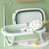 Baignoires Sièges Bébé Douche Baignoire Coussin Antidérapant Doux Baignoire Siège Tapis Nouveau-Né Sécurité Bain Support Coussin Pliable Oreiller P230417