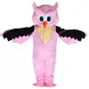 Tamanho adulto MASCOT PINK OWL Costumes Halloween Caracteres de caráter Toço