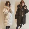 Doudoune femme mi-longue veste matelassée en coton 2023 manteau hiver coréen sport élégant fourrure à capuche Parker Parkas