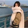 Scarve s Mohair Scarf Winter Solid Warm Thickened Cashmere Knitting Thick Tassel Shawl Women Men Couple Accessories 231117