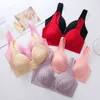 Bras Large Size Front Button Bra Comfortable Gather Bra Breathable Brassiere Thin Section Without Steel Ring Lingerie Women Underwear P230417