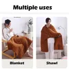 Electric Blanket 5V USB Large Electric Blanket Powered By Power Bank Winter Bed Warmer USB Heated Blanket Body Heater Multifunction Blanket 231117