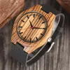 Relojes de pulsera para hombre, reloj de madera, minimalista, analógico, de madera, de bambú, natural, de cuarzo, deportivo, de cuero genuino, Masculino