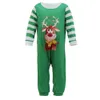 Tenues assorties pour la famille Pyjamas de Noël Ensemble familial assorti Pyjamas de Noël à manches longues Rayé Cerf vert Imprimé Maman Fille Enfants Couples Tenue 231117