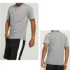 Summer LL Leisure Sports korta ärmar Designer Fiess Men's T-shirt snabb torrt andas Löst kort ärm Hög elasticitet Lululemen Men 54