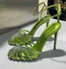 2023s Luxury Penelope Sandals Chaussures Crystal Crystal à lanière Alevi Milano Stiletto Talon Talo-Gravé Robe de fête Gladiator Sandalias EU35-43BOX