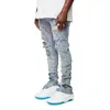 Jeans masculinos Slim Ripped calças pintadas de streetwear Men Fashion Lenim Denim Trousersmen's