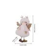 Dekofiguren Große Weihnachtsdeko Ornament Streifen Lange Beine Hängende Füße Engel Puppe Anhänger Metallvorhang