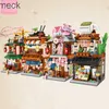 Blokken Loz Bouwstenen Stad View Scene Coffee Shop Retail Store Architectures Model Assembly speelgoed Kerstcadeau voor kinderen volwassen goed