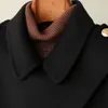 Damen Wollmischungen Frauen Cape Doppelseitiger Mantel Mode Herbst Winter Lässiges Revers Lose Schnürung Kaschmir Wollmäntel Weibliche Tweedjacke 231116