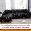 Chair Covers Geometric Elastic Sofa Covers for Living Room L Shape Need Buy 2PCS Slipcovers Corner Chaise longue Couch Cover Chair Protector 231116