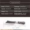 1pc Outdoor Heavy Duty Fixed Blade Knife, Comping Knife With Leather Sheath, Decorative Kitchen Knife, Chrome Vanadium Steel