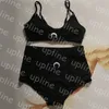 Femmes tricoté maillots de bain taille haute maillot de bain broderie haute élastique Bikini ensemble séchage rapide deux pièces ensemble maillot de bain