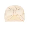 Baby-Kinderhüte Bowknot Turban Knotenkappen für Kleinkinder von 0-3 Jahren Kleinkinder einfarbige Kopfwickel Ohrenabdeckung Childen Beanie Bow