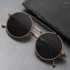 Sunglasses Vintage Double Beam Pure Titanium Men's Sunshade Frame Round CT0320OA Women Fashion Small Extra Lightweight Glasses