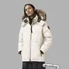 Parka canadienne de styliste Goode pour femme et homme, doudoune d'hiver, parkas, manteaux avec badge, qualité supérieure, corps en vraie fourrure de loup, chaud, beige, blanc, noir, rouge, bleu foncé