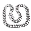 High Quality Miami Cuban Link Chain Necklace Men Hip Hop Gold Silver Necklaces Stainless Steel Jewelry3162