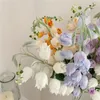 Decorative Flowers Artificial Campanula Fake Home Garden Wedding Party Decoration Pography Prop