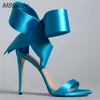 Sandaler Big Butterfly Knot Women's Summer Peep Toe Stiletto Thin High Heels Women Shoes Runway Party Dance 230406