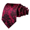 Kamizelki mężczyzn mężczyźni czerwona kamizelka jedwabna kamizelka do jacquard kwiatowy krawat hanky 4pc set Formal Business Party Mężczyzna Barry.Wang Designer