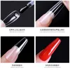 False Nails 550pc/box Tryck på kistan Stiletto Nail Tips Clear Full/Half Cover Fake Extension Gel Art Accessories Tool