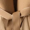 2023 winter kleding nieuwe Europese 90 witte eend donsjack vrouwen kasjmier dubbelzijdig tweed splicing buitenlandse stijl lange jas tij