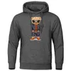 Sweats à capuche pour hommes Sweatshirts Cowboy Teddy Bear avec les mains dans les poches Sweat à capuche pour hommes Imprimé mignon Sportswear Hip Hop Street Sweat à capuche Poche ample Sweat-shirt en polaire J231116